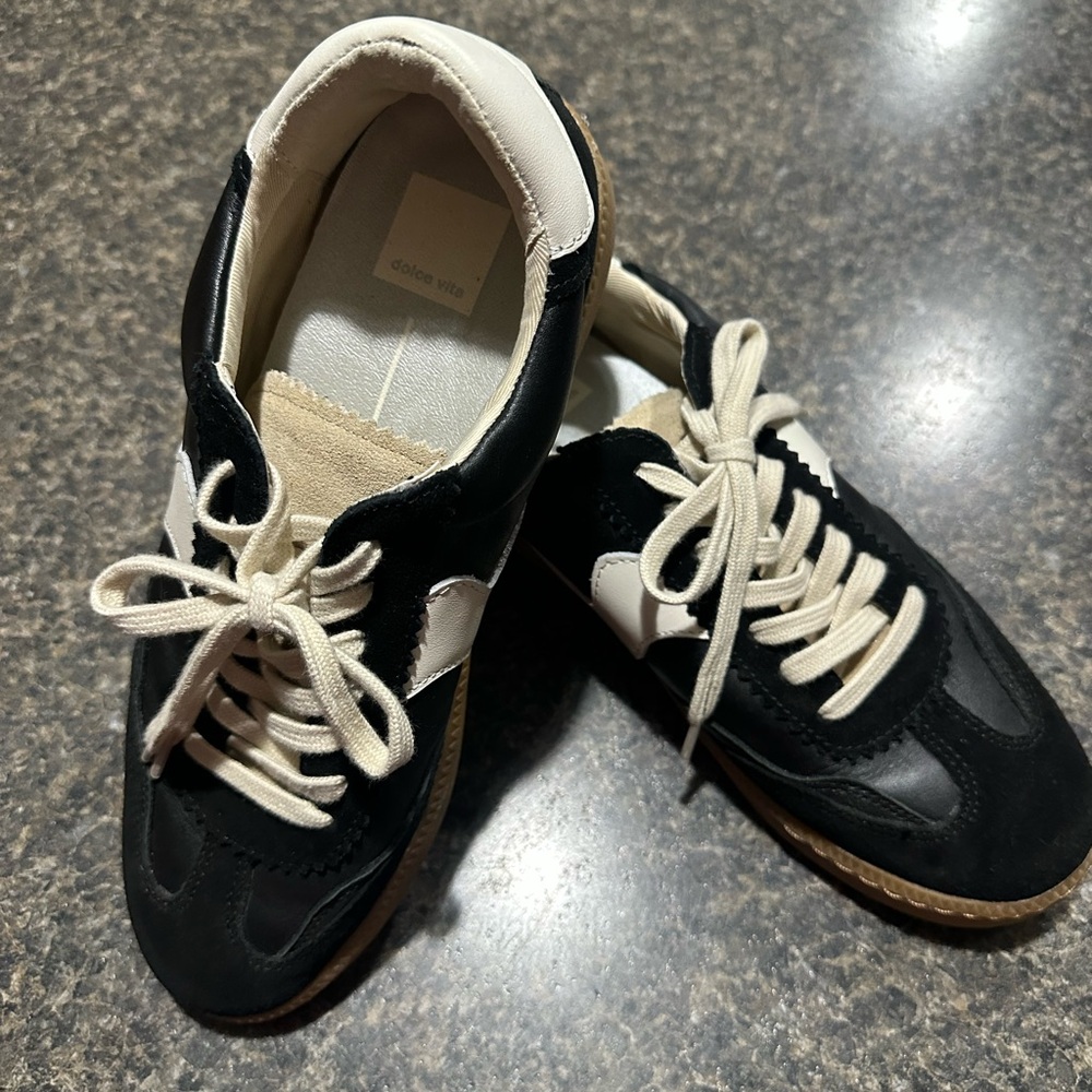 Dolce Vita Black and White Sneakers